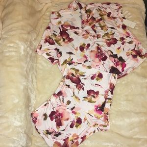 XXL NWT 2 piece floral pajama short set